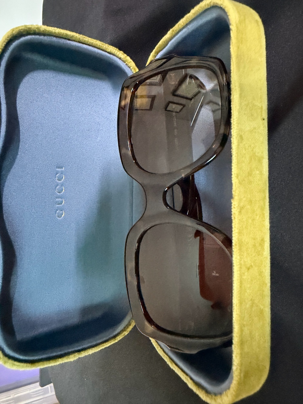 Gucci Women’s Brown Gradient Oversized Square Sunglasses